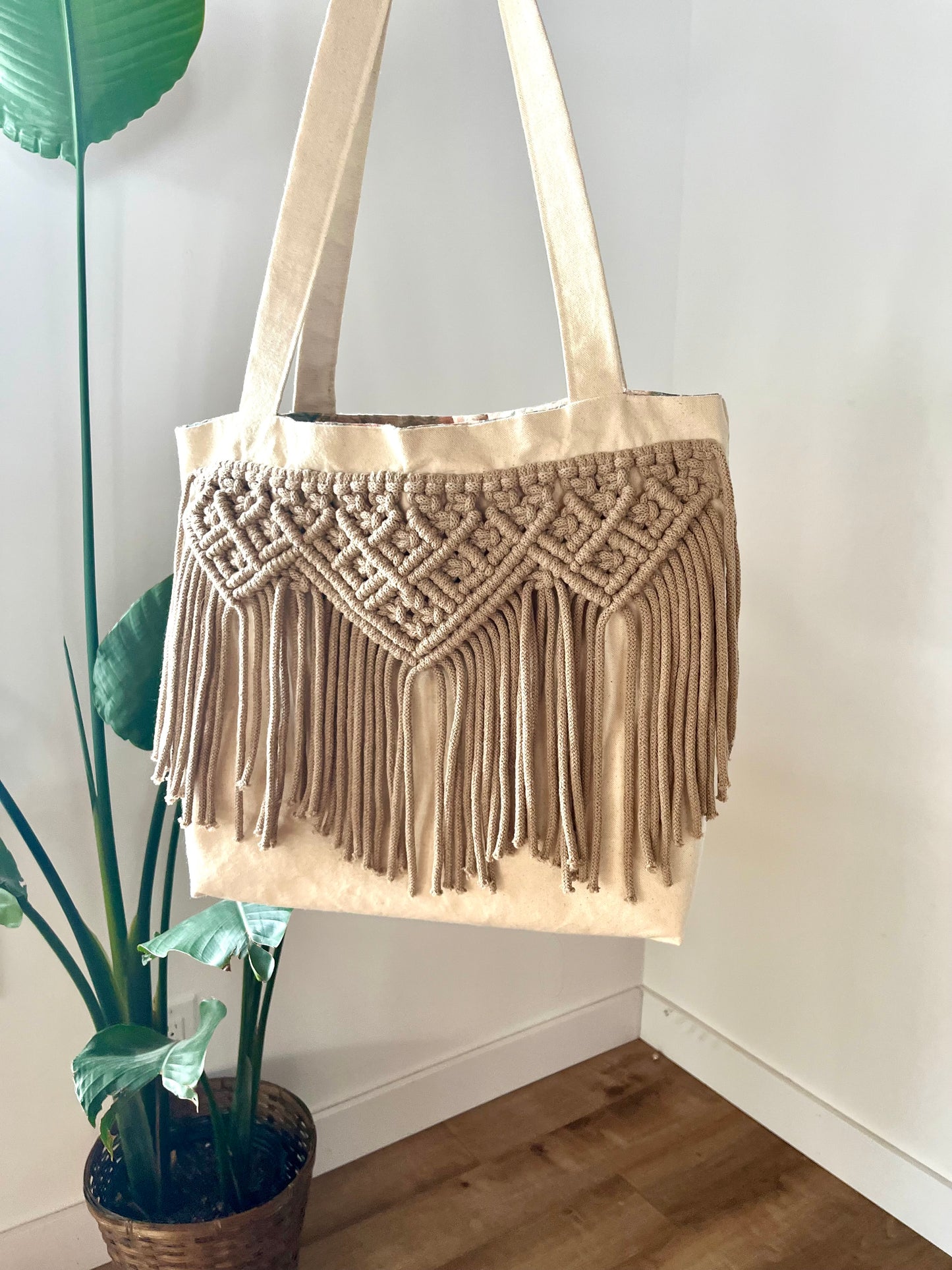 Tote bag boho sable