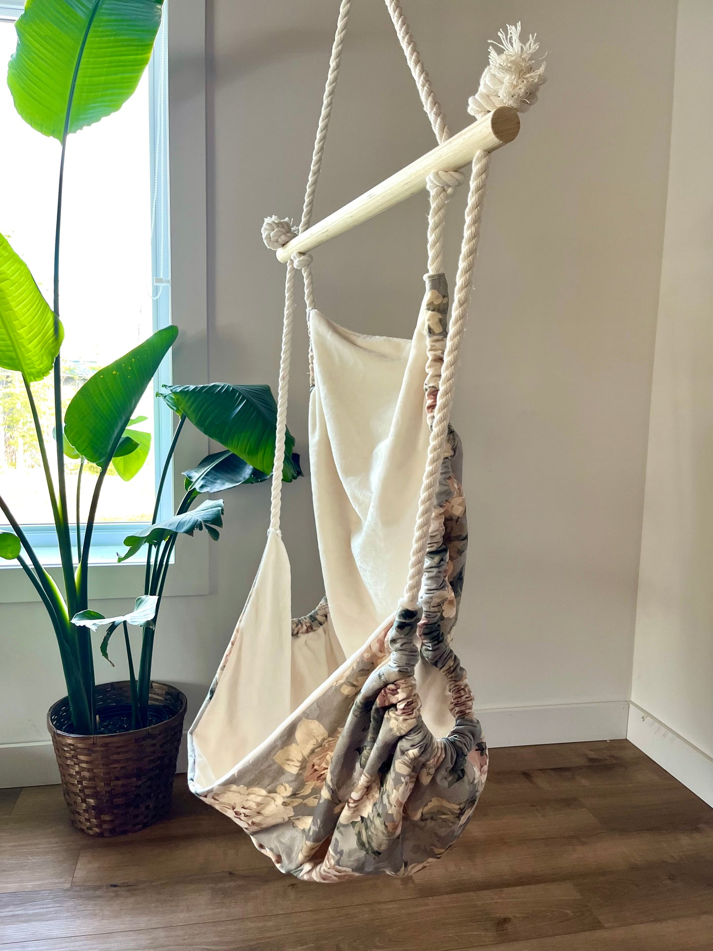 Hamac fleurs bleu