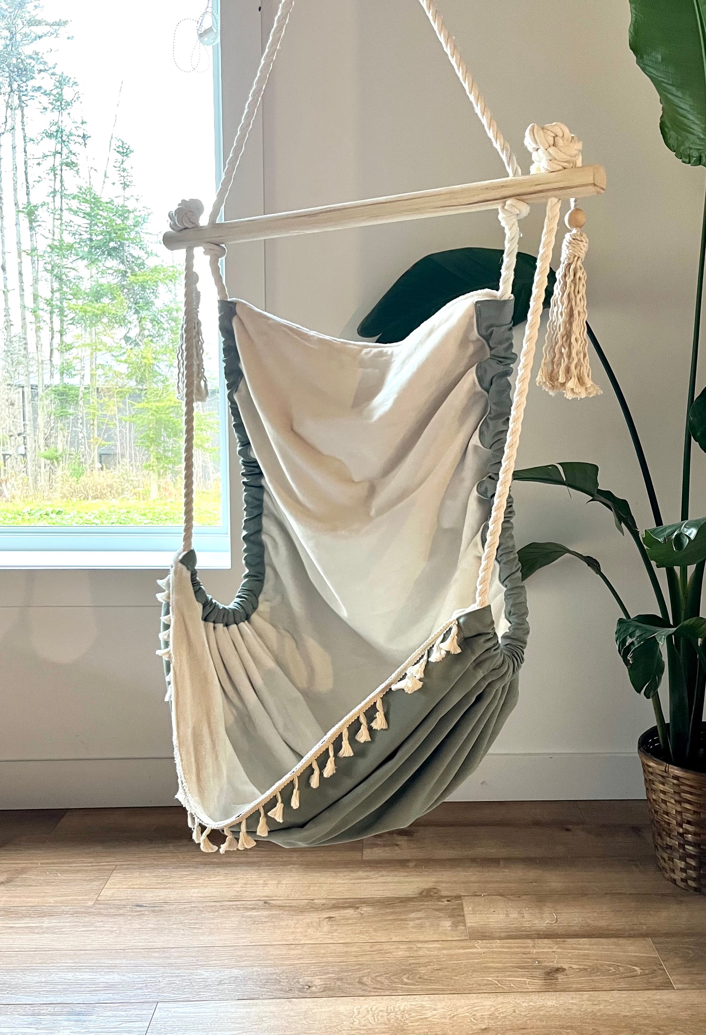 Hamac chaise bleu sauge