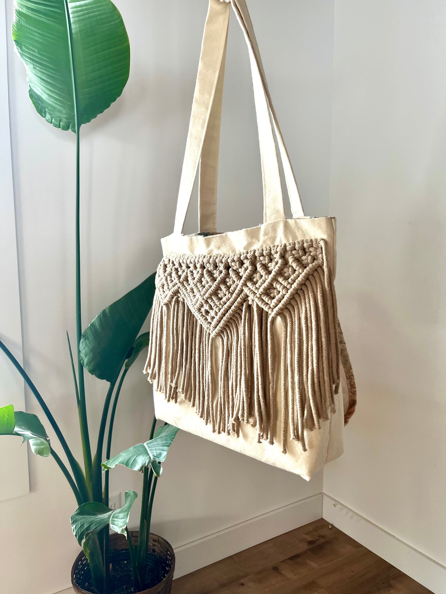 Tote bag boho sable