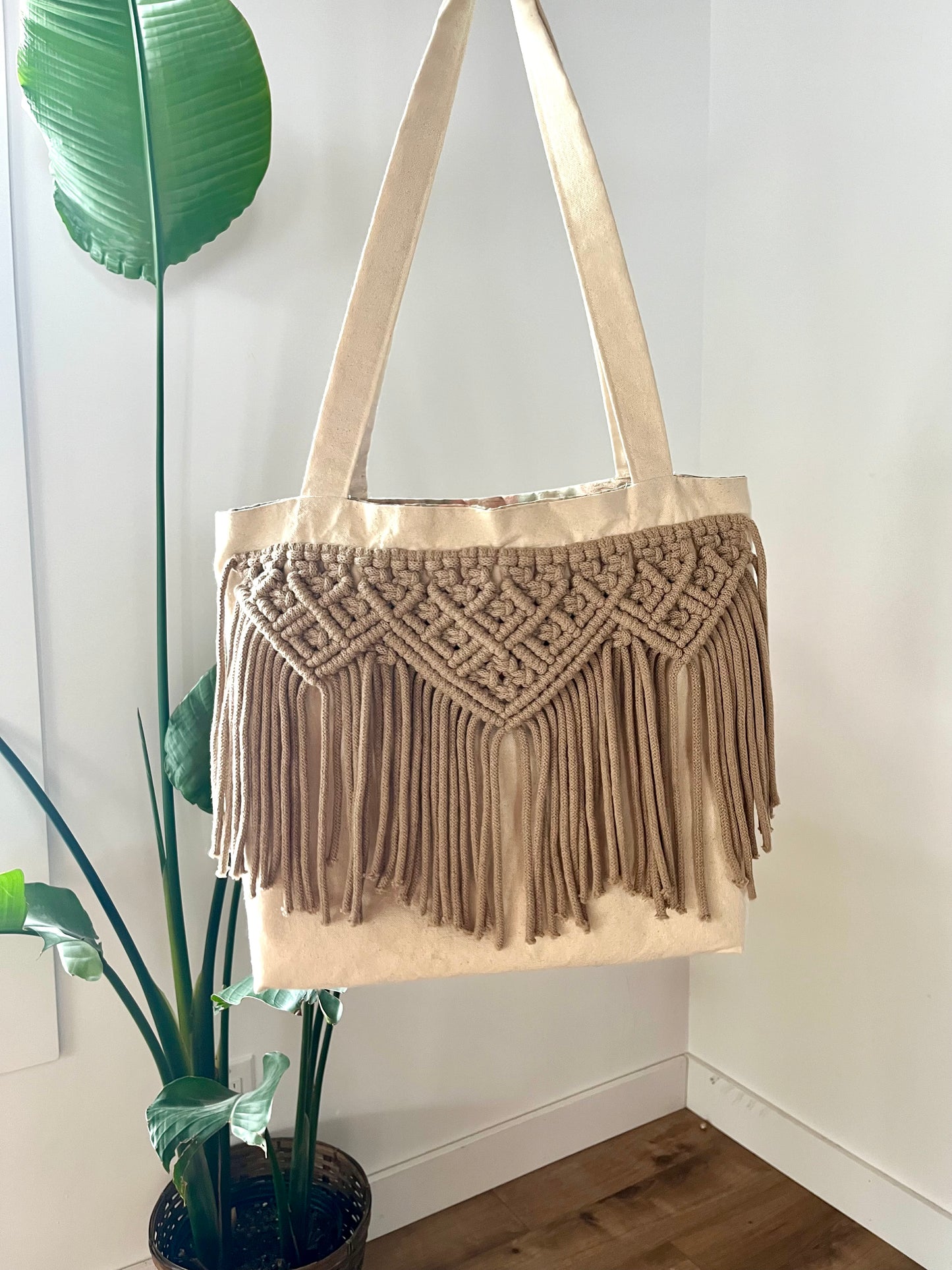 Tote bag boho sable