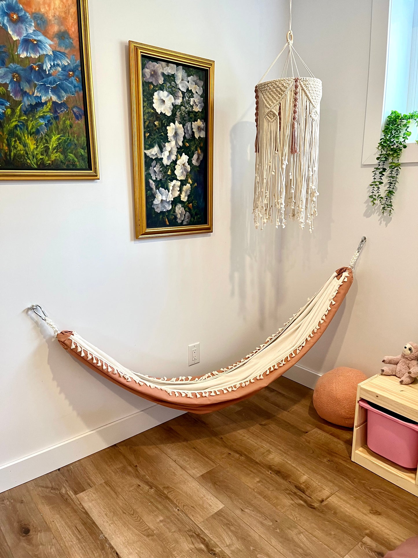 Hamac mural rose