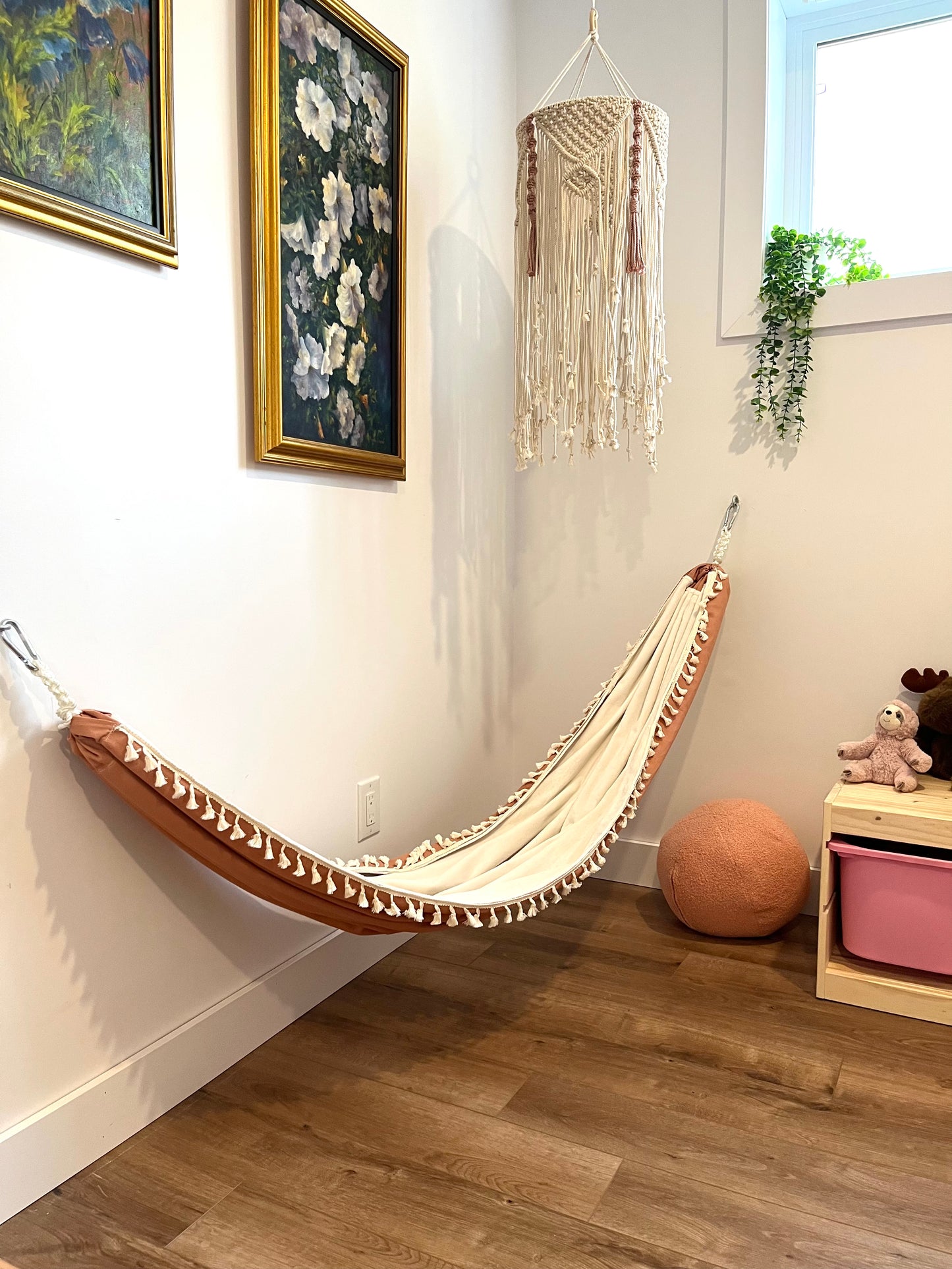 Hamac mural rose