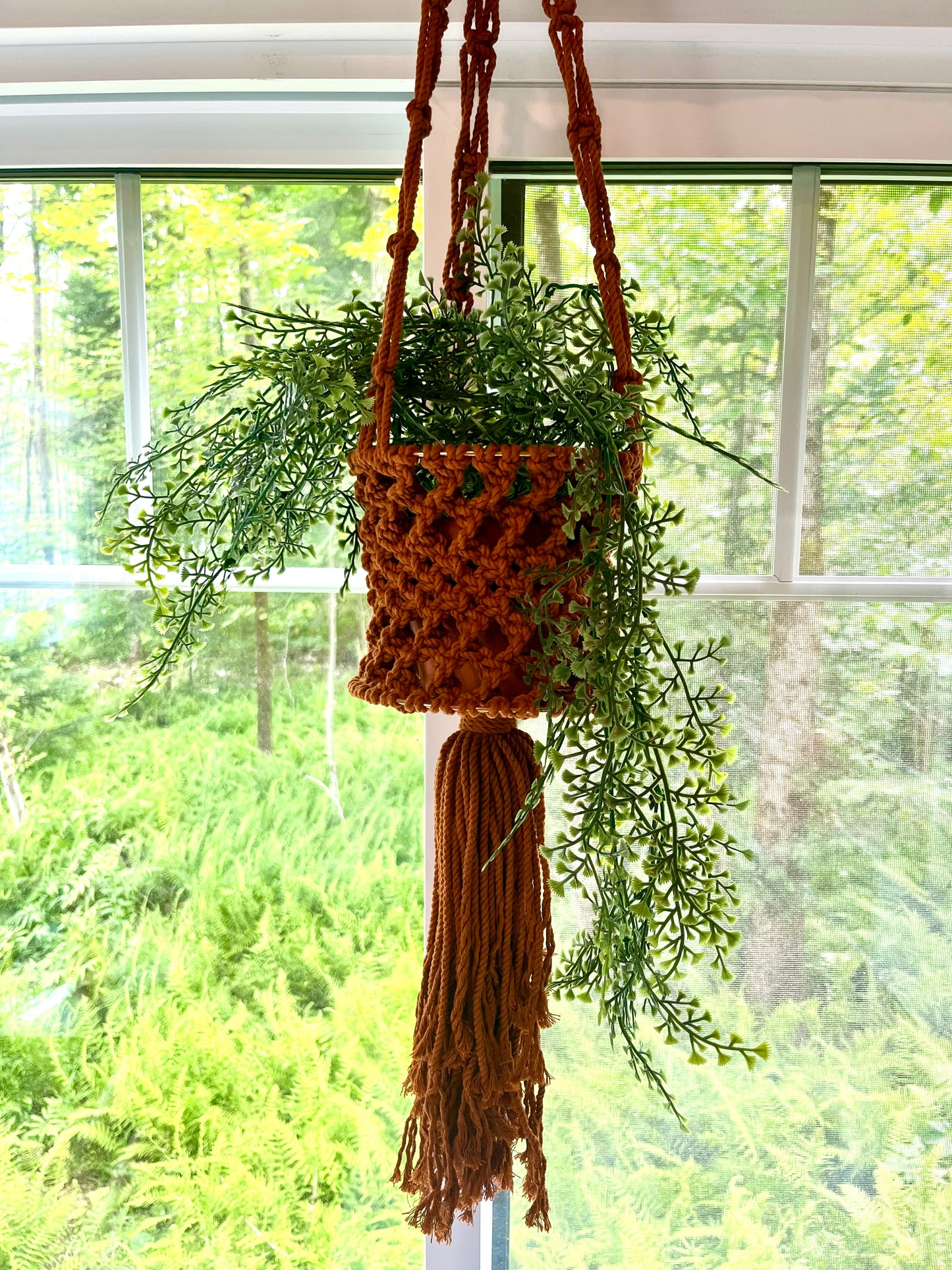 Jardinière panier terracotta
