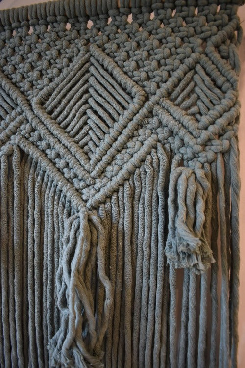 Macramé tablette sauge