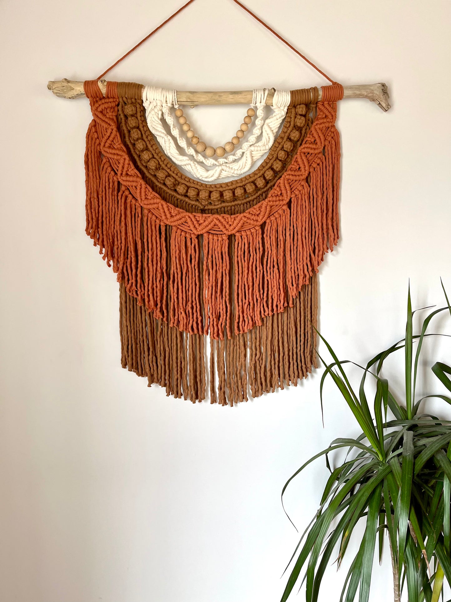 Macramé mural terre