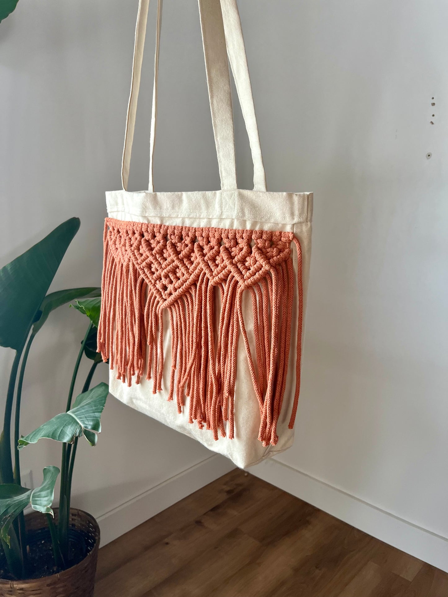 Tote bag boho terracotta