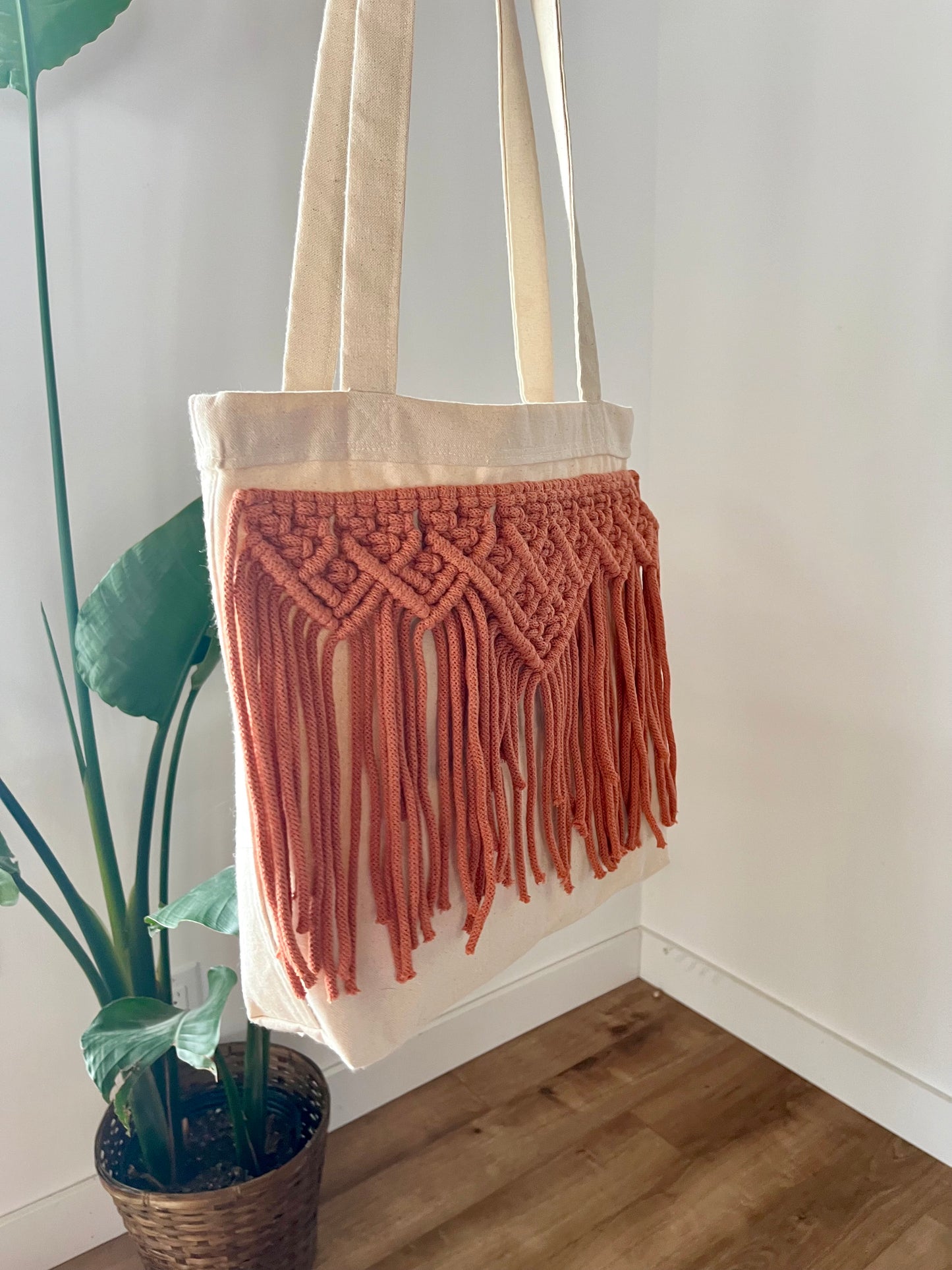 Tote bag boho terracotta