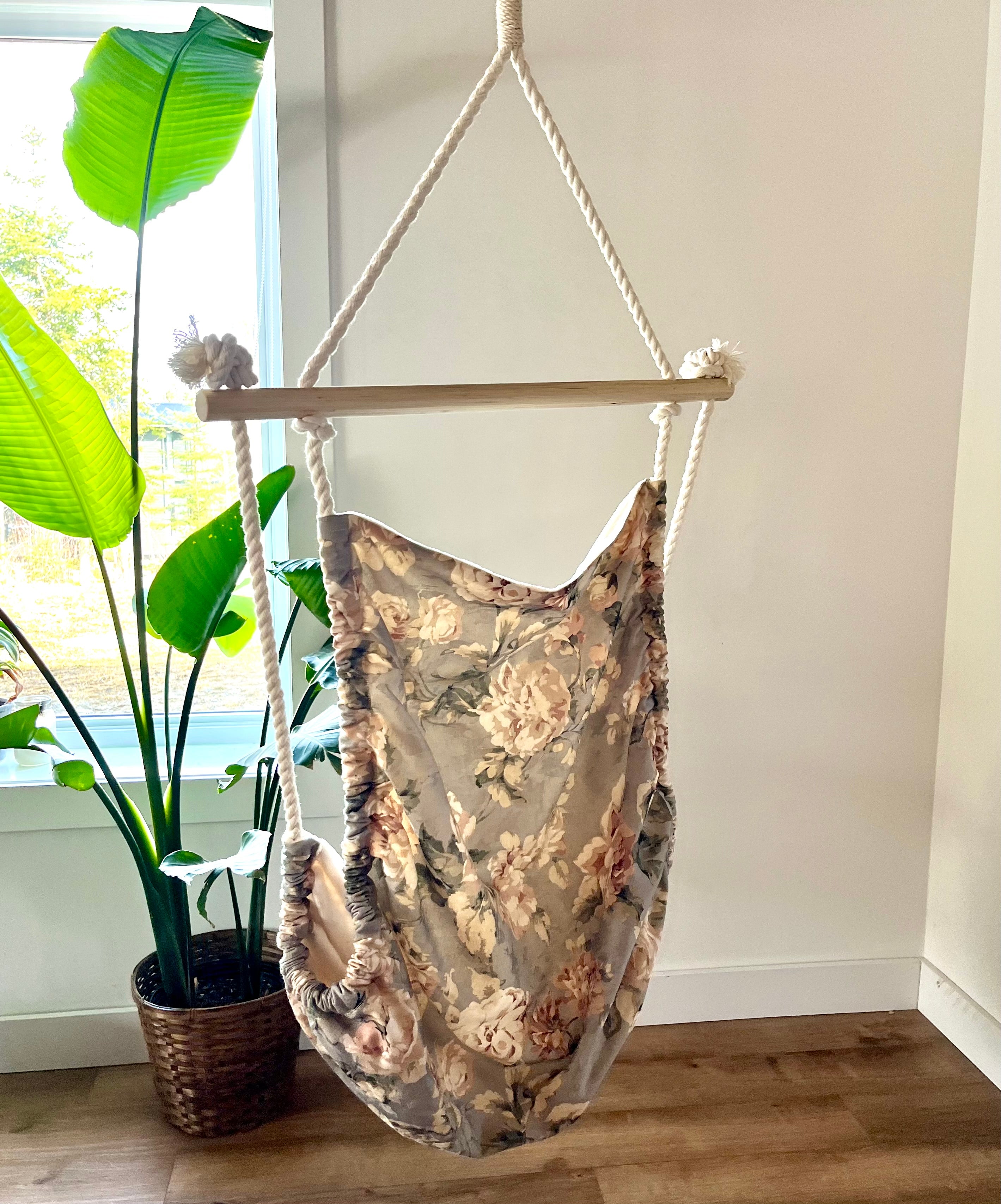Hamac fleurs bleu