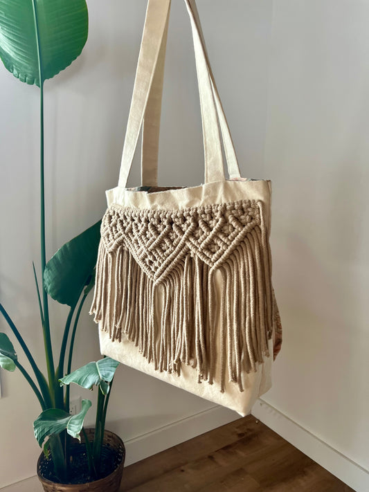 Tote bag boho sable