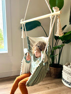 Hamac chaise bleu sauge