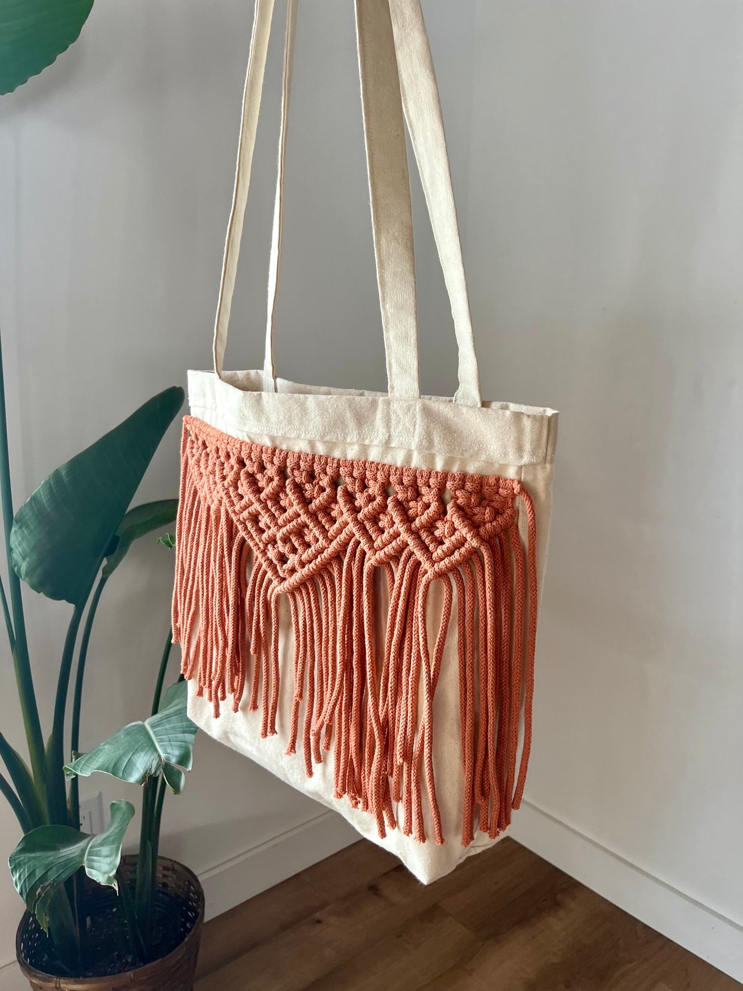 Tote bag boho terracotta