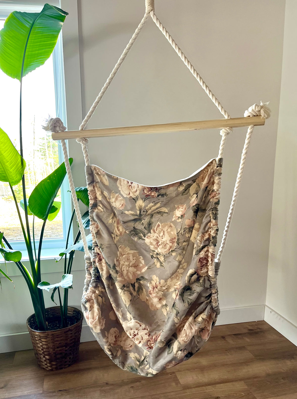 Hamac fleurs bleu