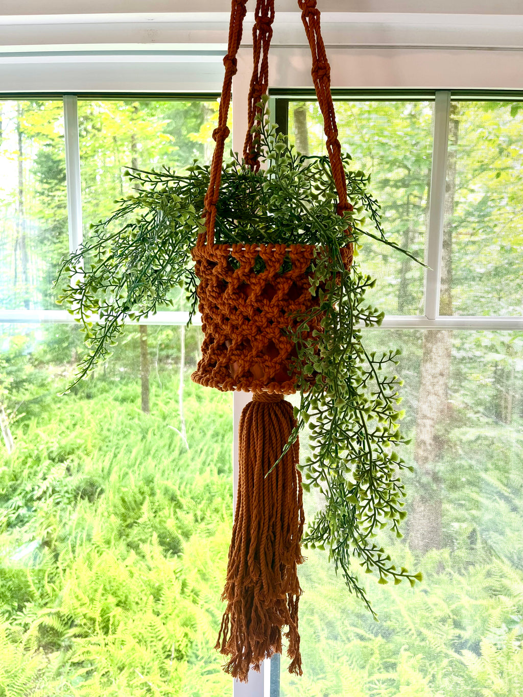 Jardinière panier terracotta