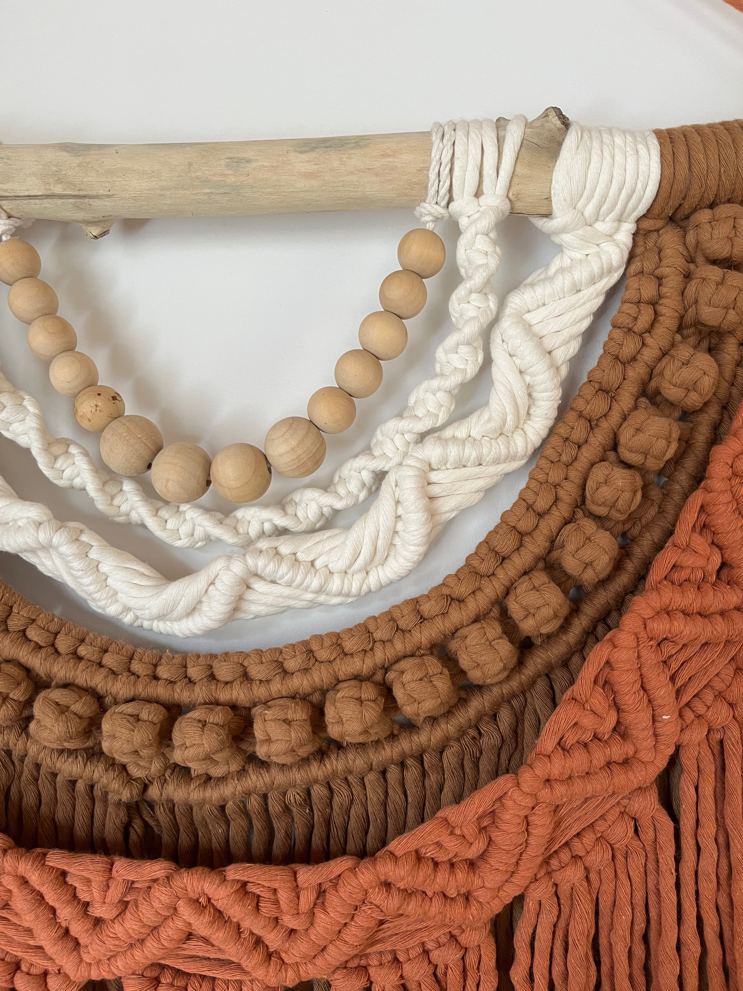 Macramé mural terre