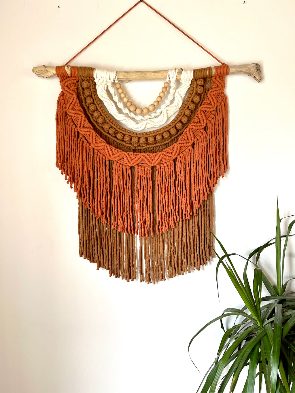 Macramé mural terre