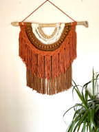 Macramé mural terre