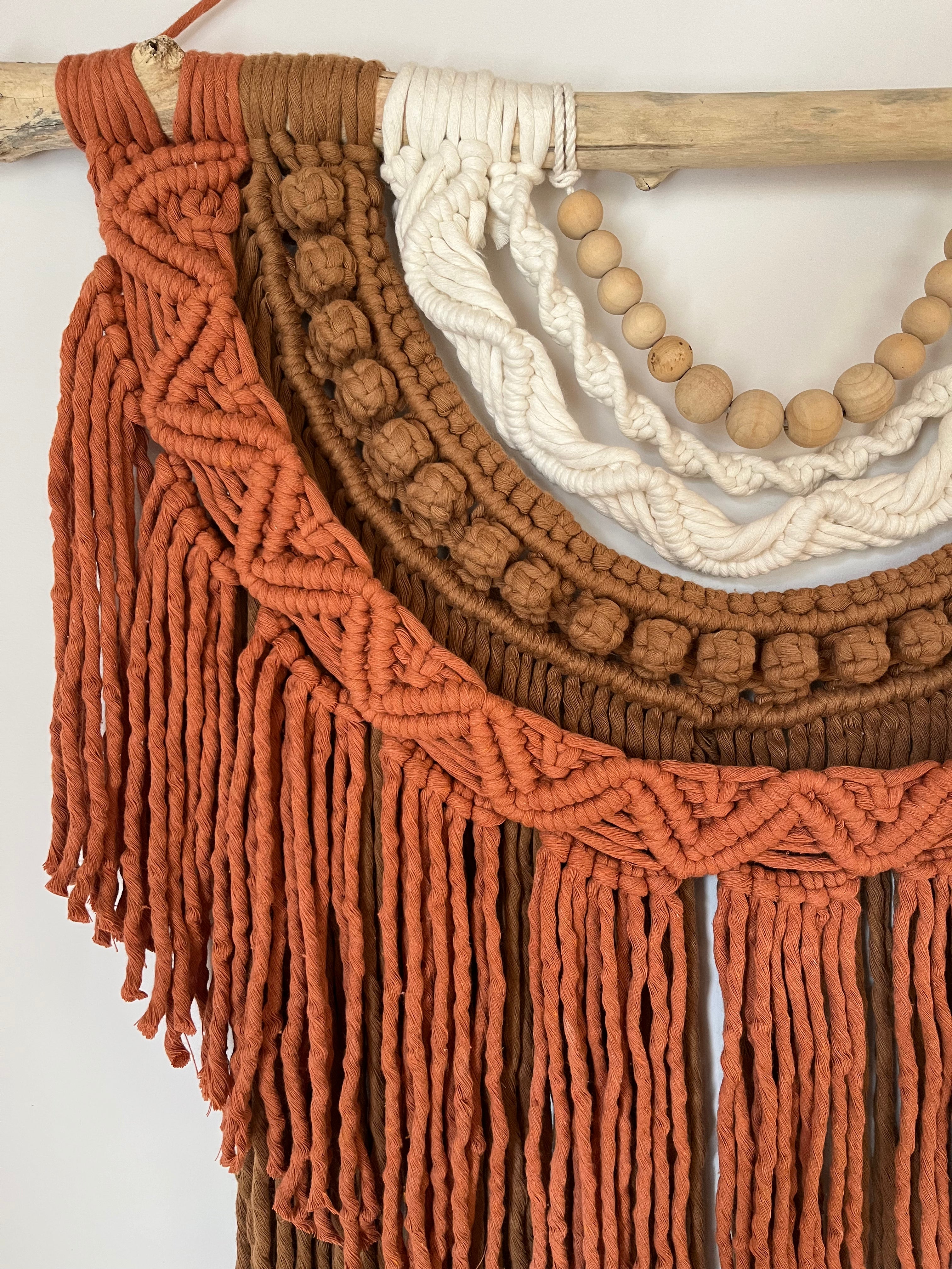 Macramé mural terre
